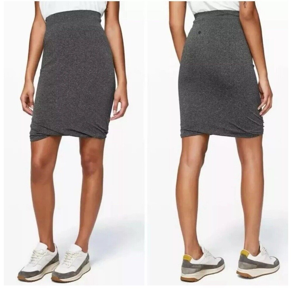 Lululemon Skirt Gray Boulevard Bliss Women's Size 6 Heathered Travel Athletic
